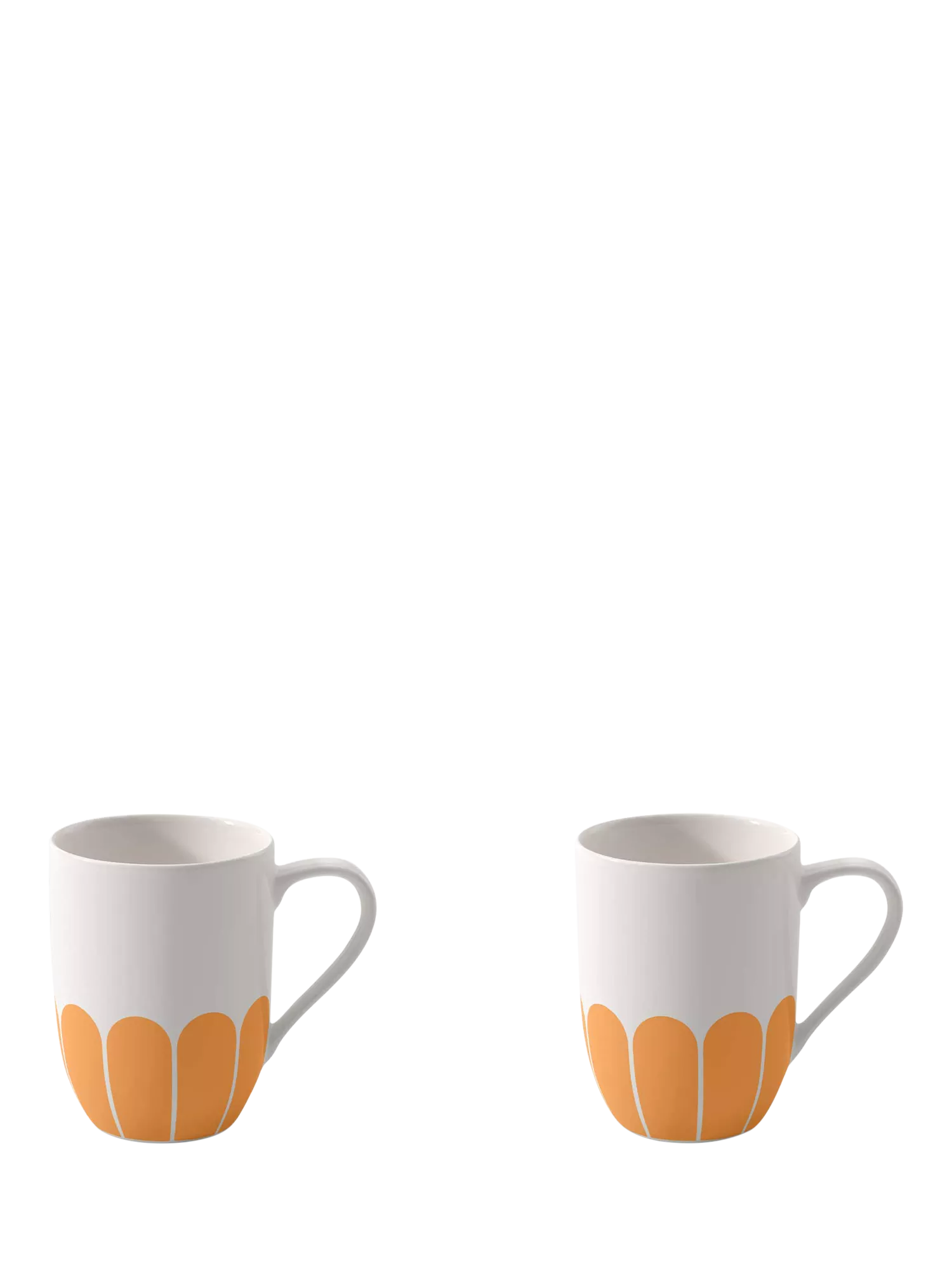 Villeroy & Boch porcelain mug set with floral design, 290ml, set of 2, Soleil (British brand)