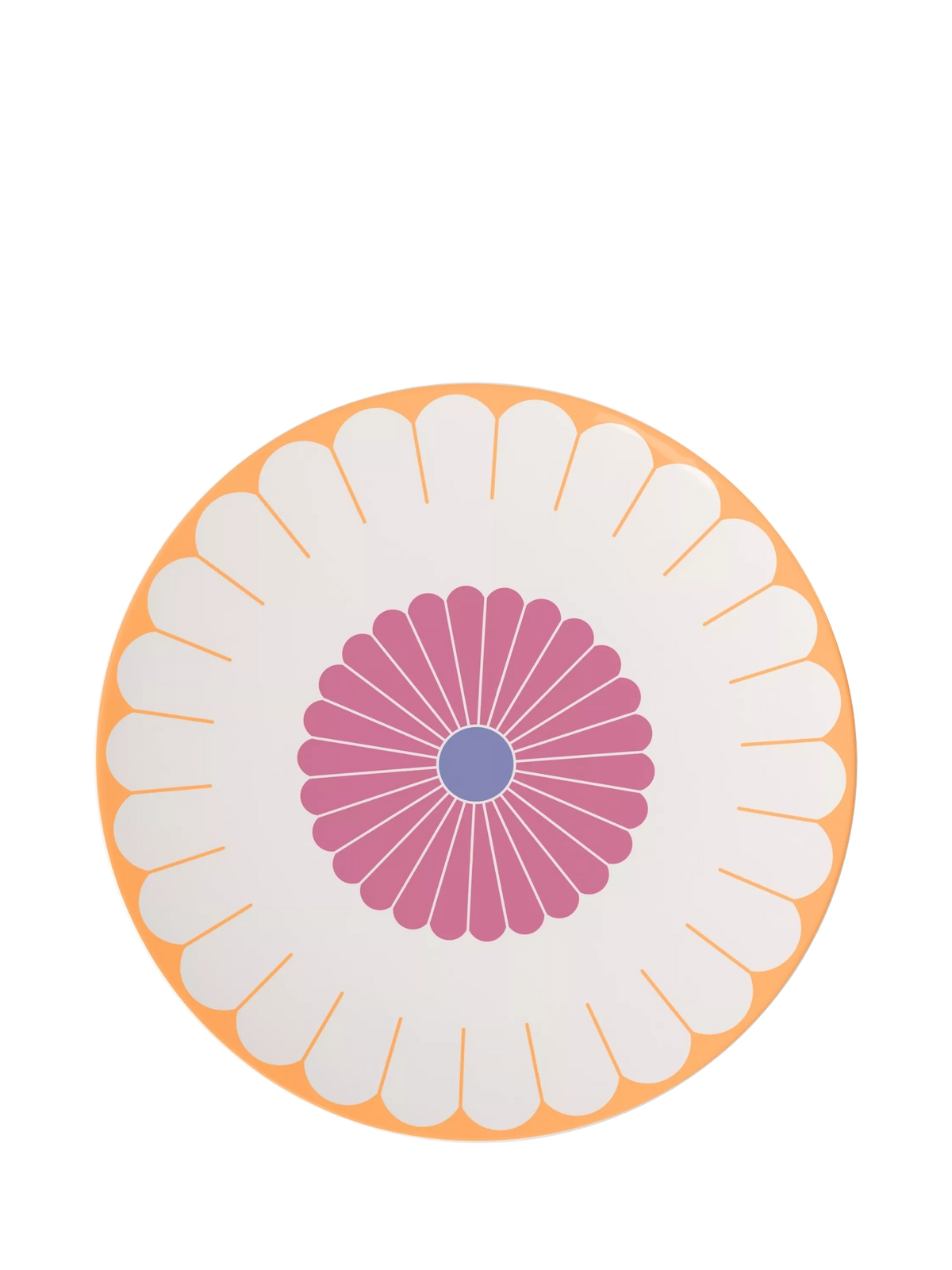 Villeroy & Boch porcelain round serving platter with fleur pattern in couleur, 31cm (British brand)