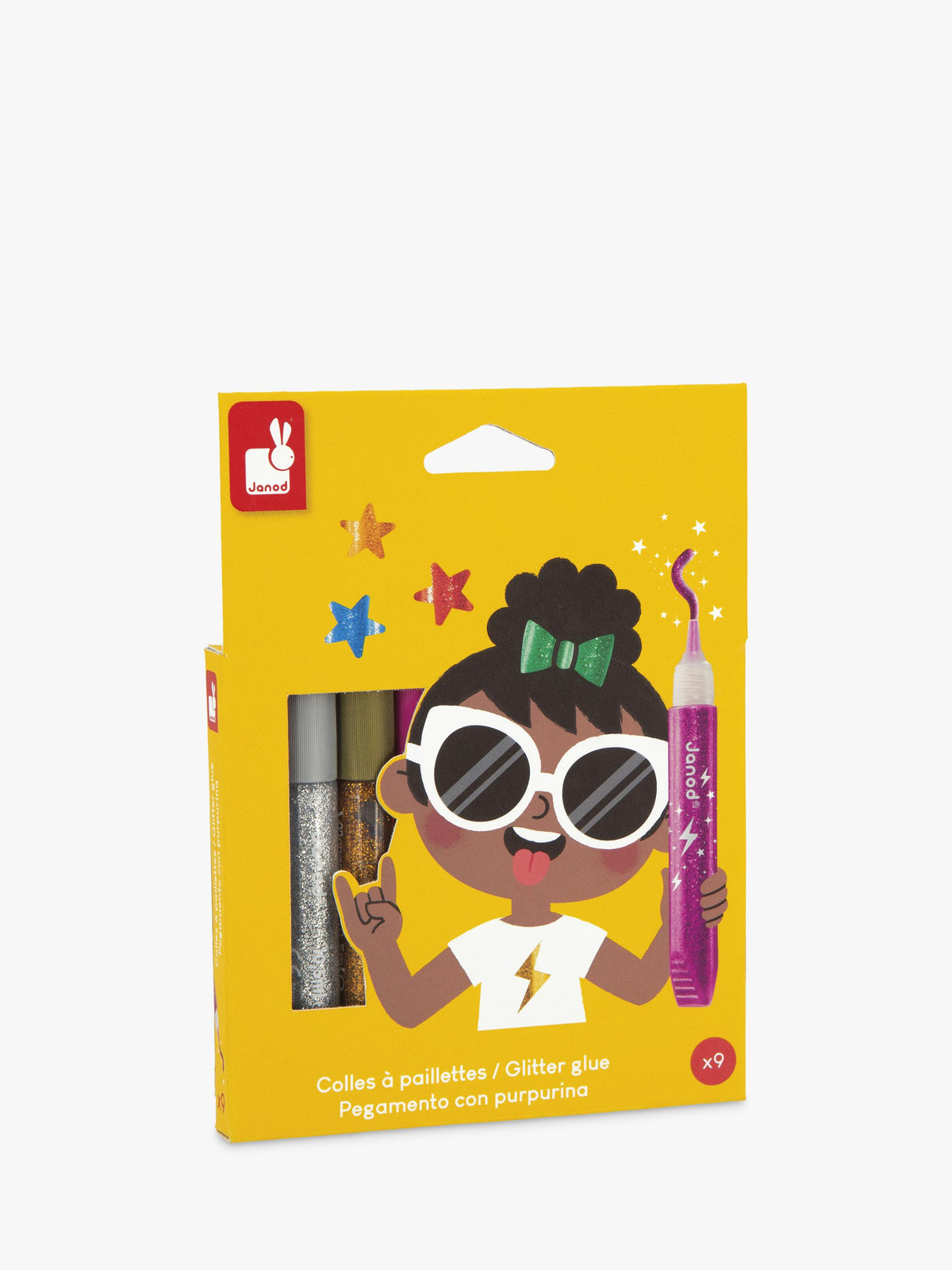 Glitter Glue Set of 9 Tubes in Assorted Colours