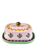 Eleanor Bowmer Electric Coast stoneware butter dish in Multi design - British product