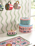 Eleanor Bowmer Electric Coast stoneware butter dish in Multi design - British product