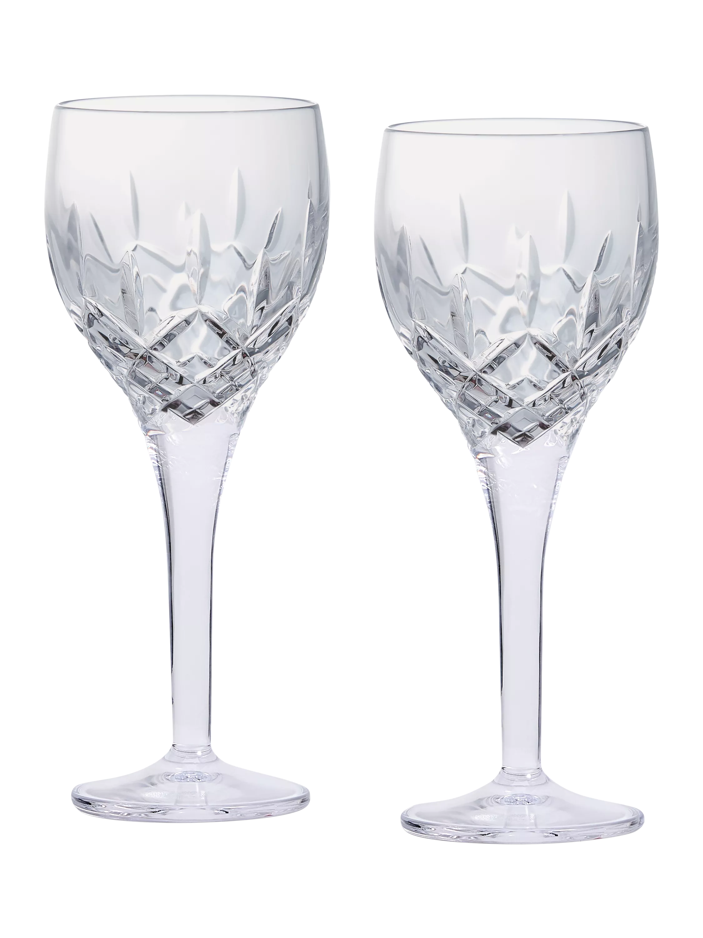 Royal Doulton crystal cut glass wine glasses set of 2, 250ml clear, imported from the UK