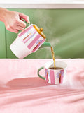 Eleanor Bowmer Electric Coast stoneware tea for one set in multi with 700ml teapot and 300ml mug - British product