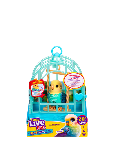 Little Live Pets My Really Real Bird & Cage Indie the Budgie Interactive Bird Toy
