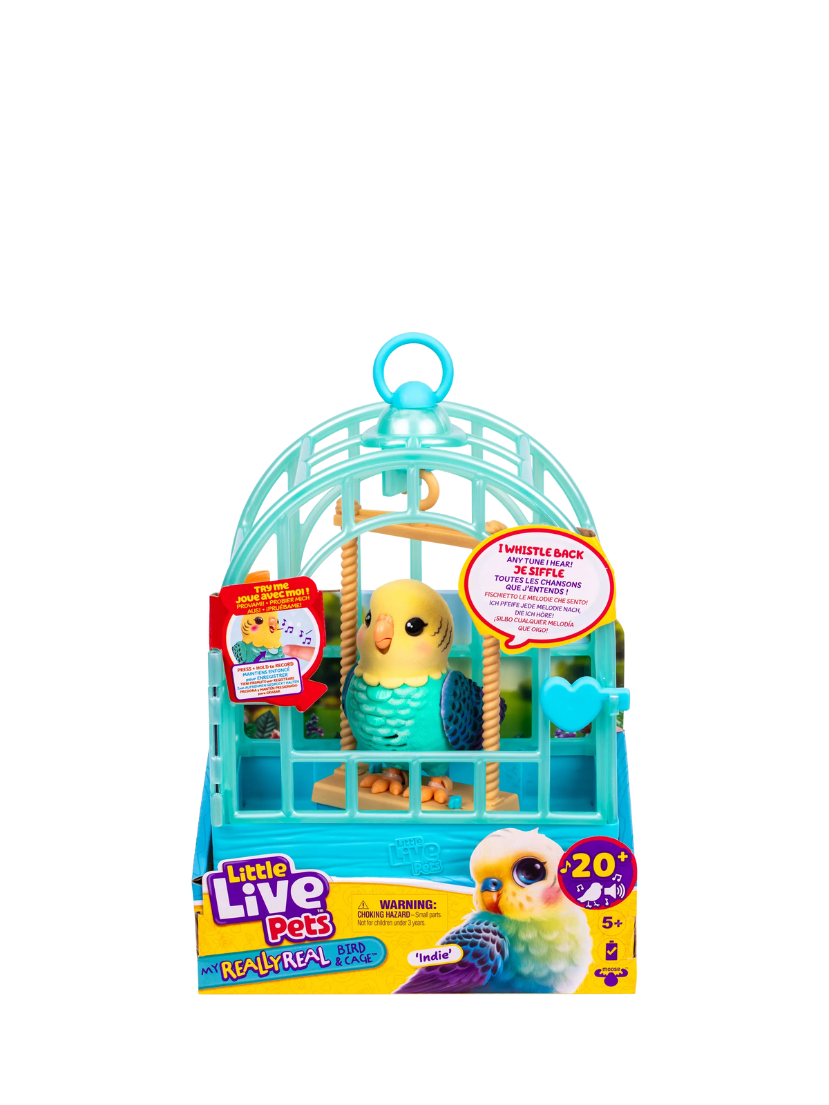 Little Live Pets interactive bird toy Indie the Budgie, UK version