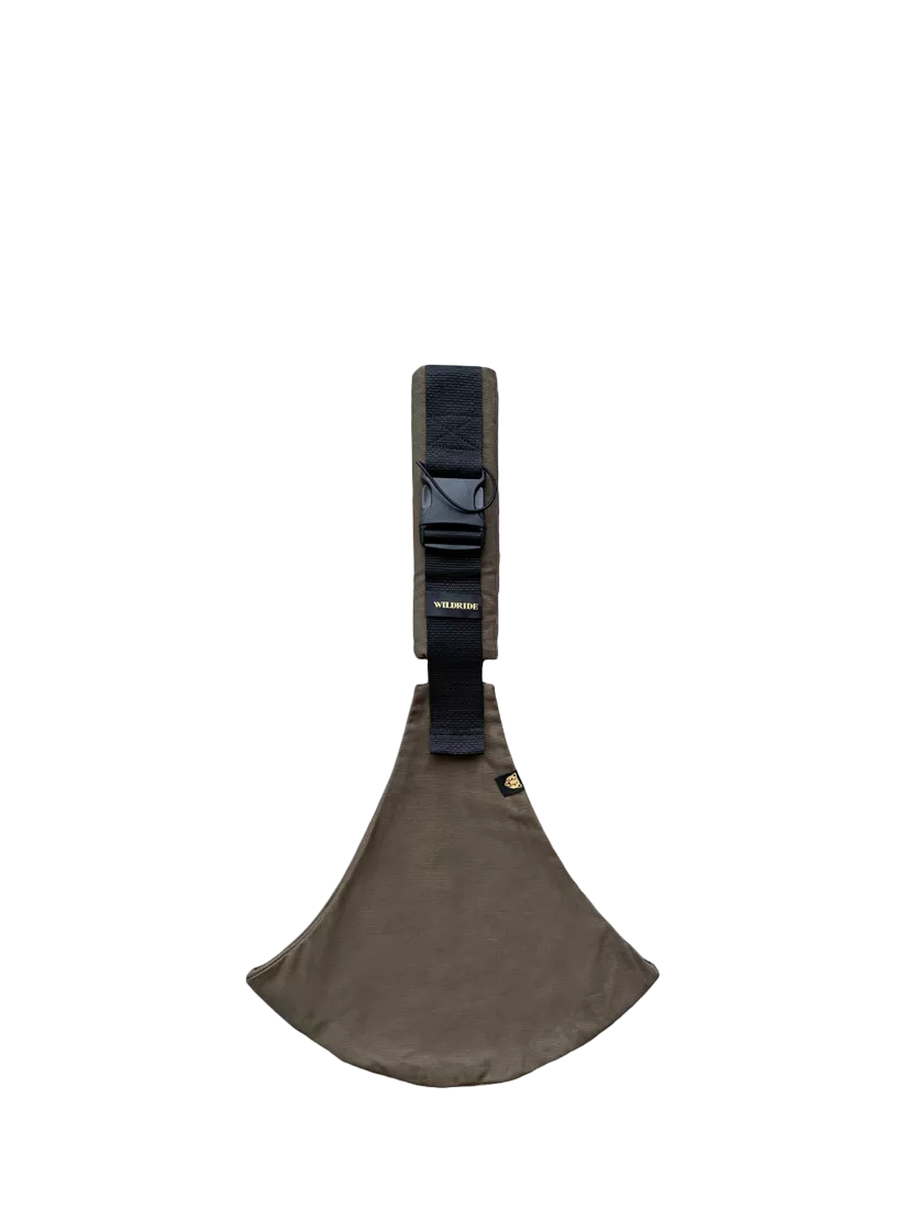 Wildride toddler hip carrier in coffee colour (British brand)