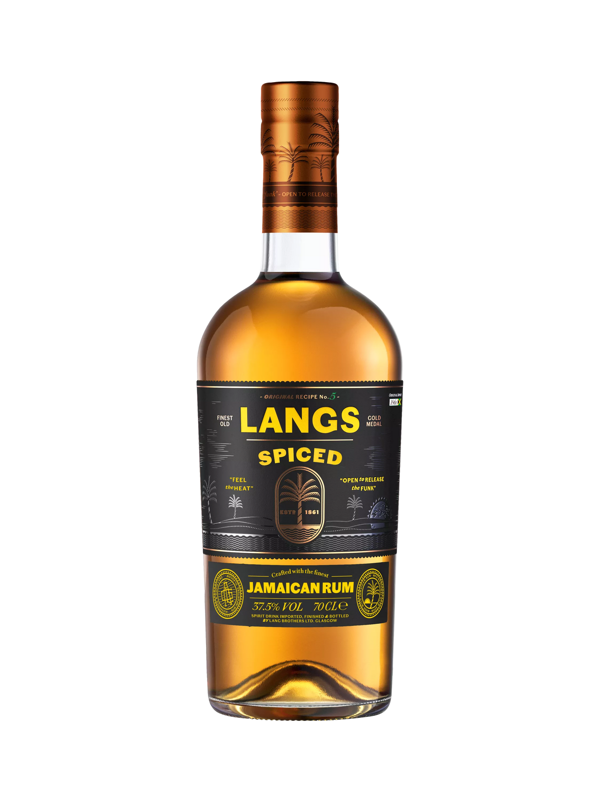 Langs spiced Jamaican rum 70cl, UK version