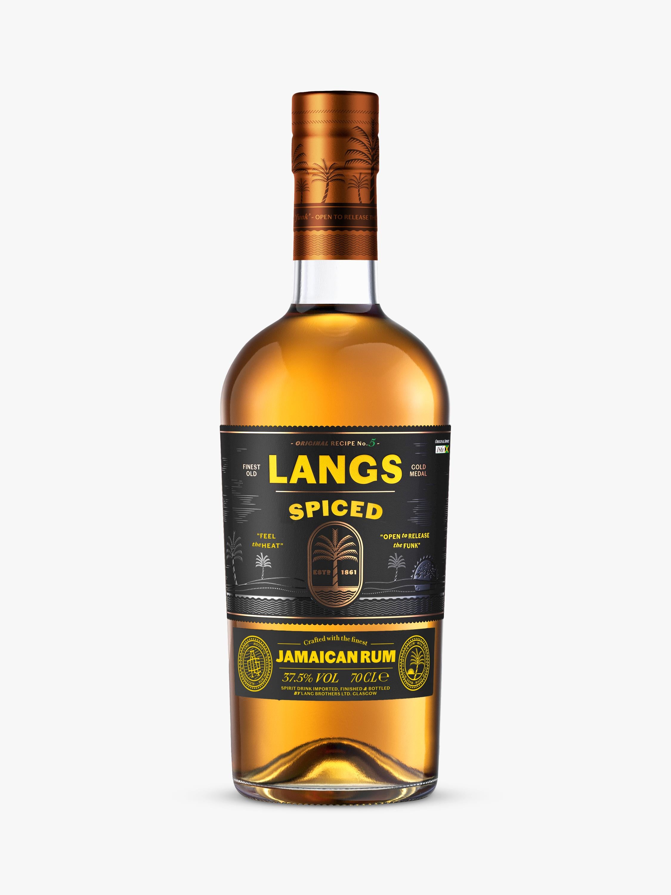Langs spiced Jamaican rum 70cl, UK version