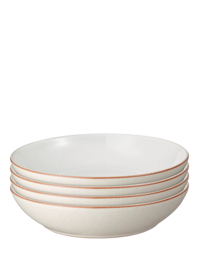 Denby Heritage Atrium Stoneware Pasta Bowl Set of 4, Natural
