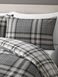 Catherine Lansfield Grey Kelso Check Duvet Cover and Pillowcase Set - British product