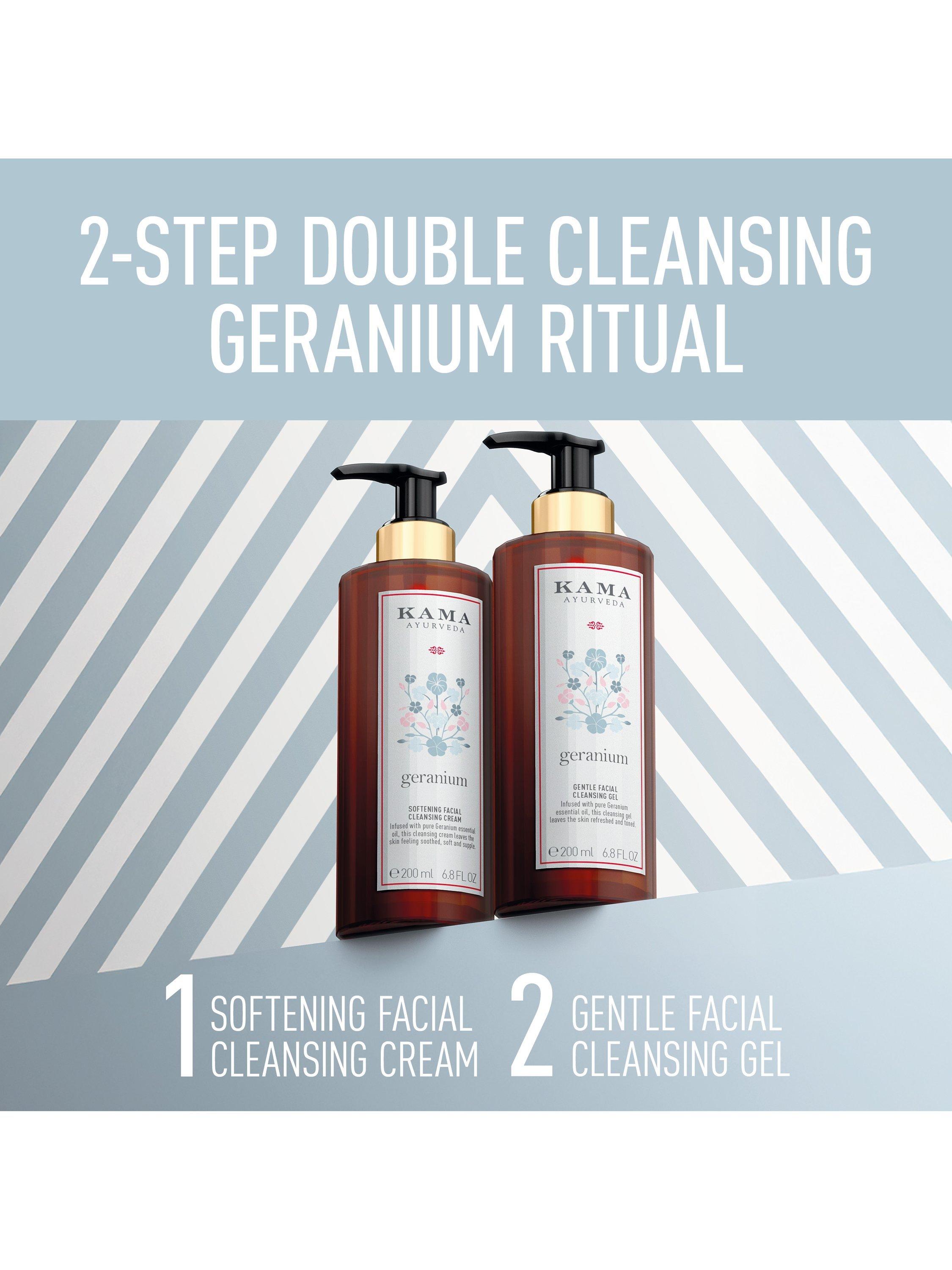 Kama Ayurveda geranium cleansing gel for face, 200ml, UK version