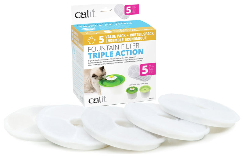 Catit Flower Fountain Filter Cartridge 5 pack - British product
