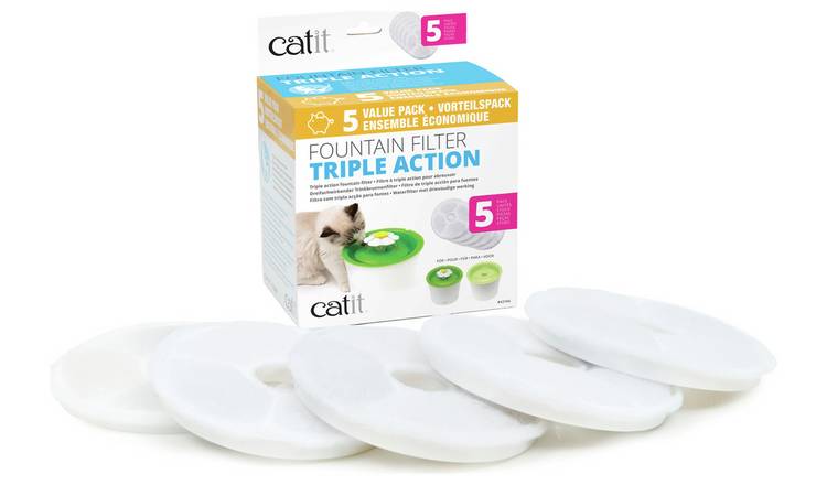 Catit Flower Fountain Filter Cartridge 5 pack - British product