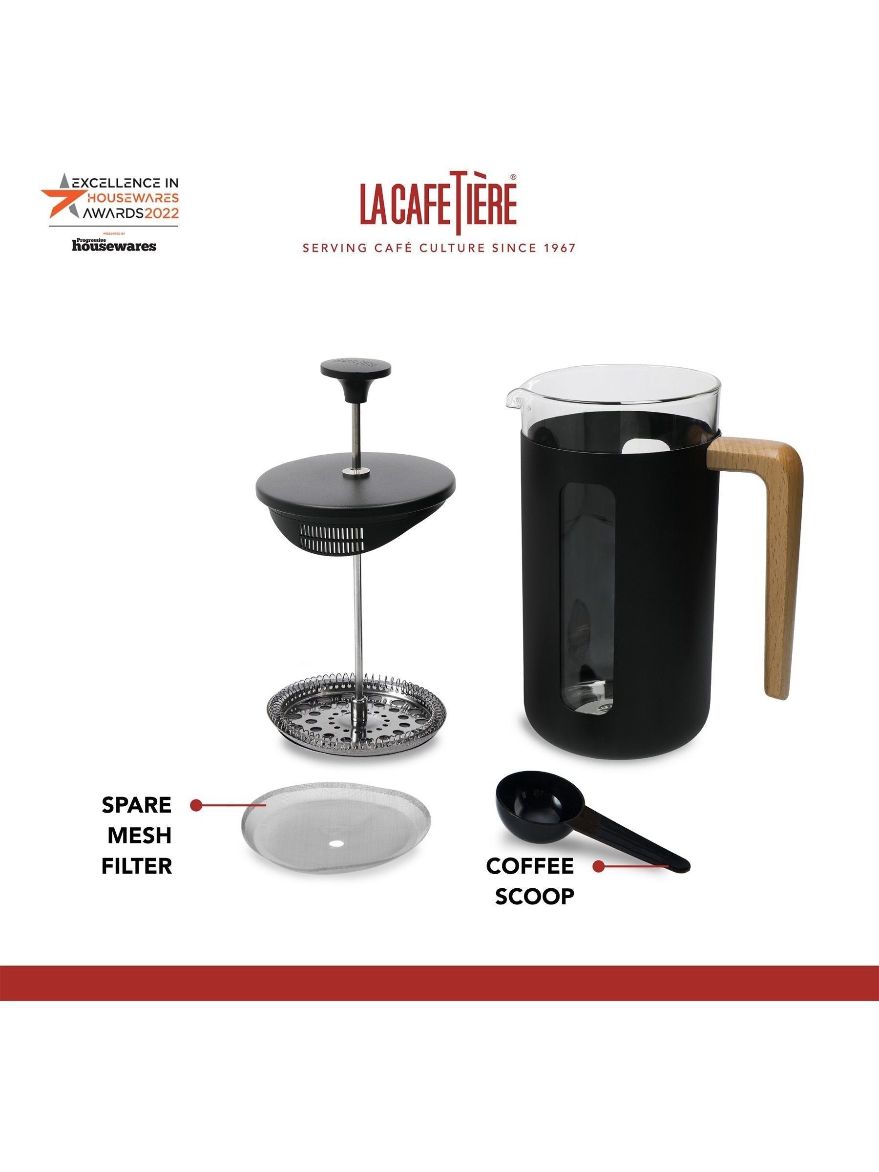 La Cafetière Black Pisa 3 Cup cafetiere, UK version