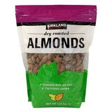 Kirkland Signature dry roasted almonds with sea salt in a 1.13kg pack, UK version
