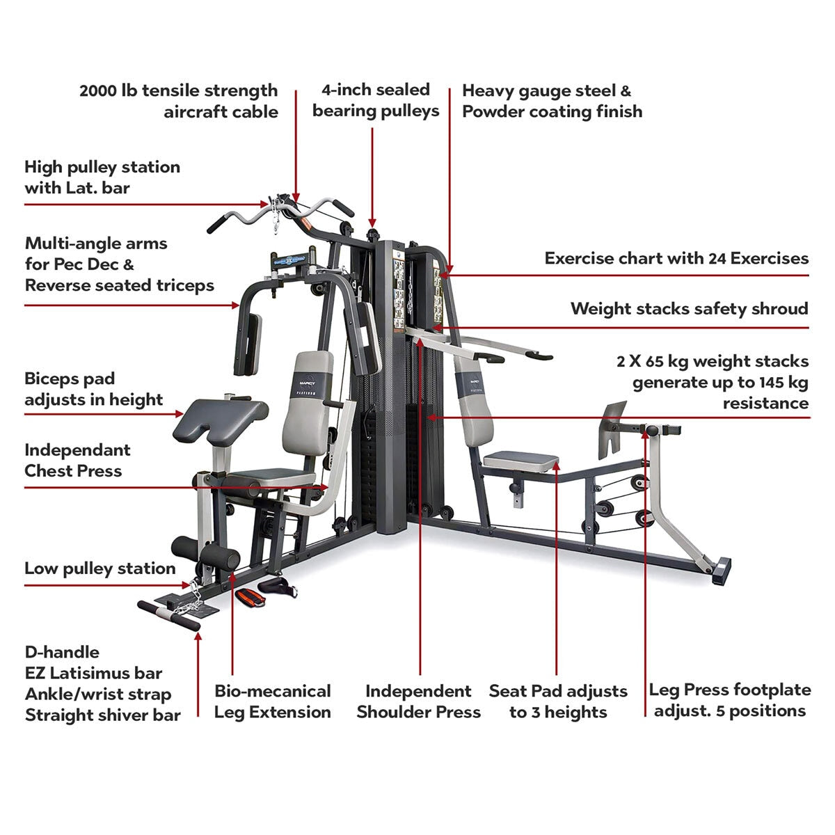 Marcy GS99 Dual Stack Multi Gym, imported from the UK