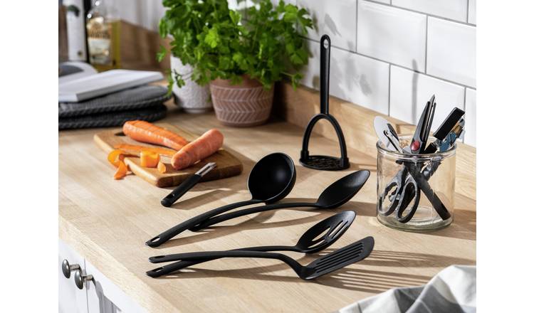 Argos Home black kitchen utensil set 9-piece - British product