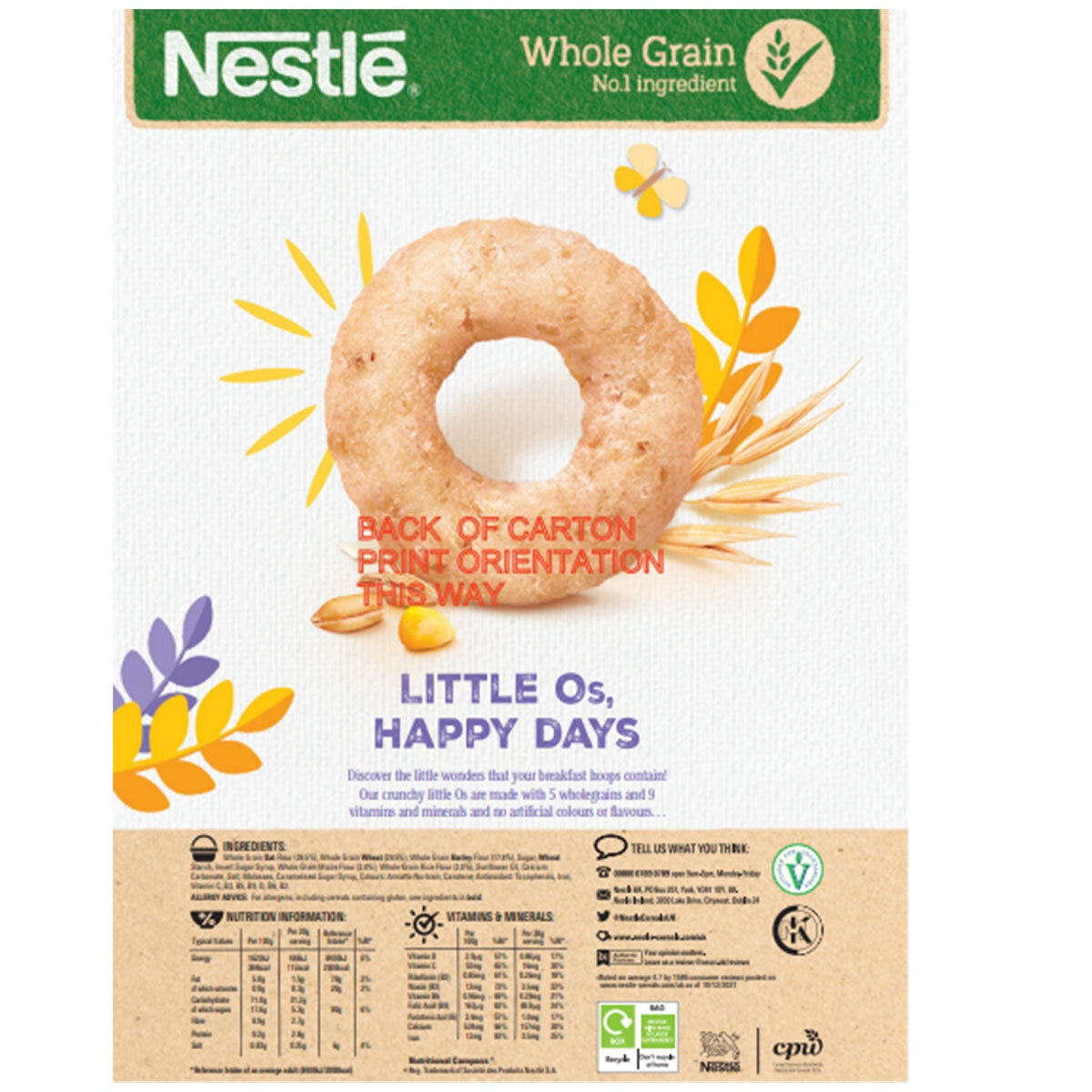 Nestle Cheerios whole grain cereal 2 x 600g, imported from the UK