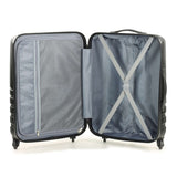 Rock Byron hardside luggage set black 3-piece, imported from the UK