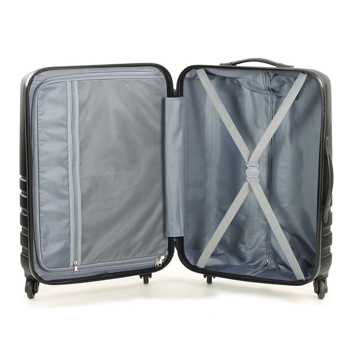 Rock Byron hardside luggage set black 3-piece, imported from the UK