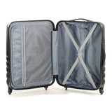 Rock Byron hardside luggage set black 3-piece, imported from the UK