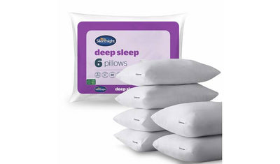 Silentnight Deep Sleep Medium Support Bed Pillow 6 Pack (L75 x W45cm)