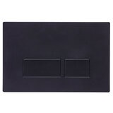 Tavistock square dual flush plate in black (British brand)