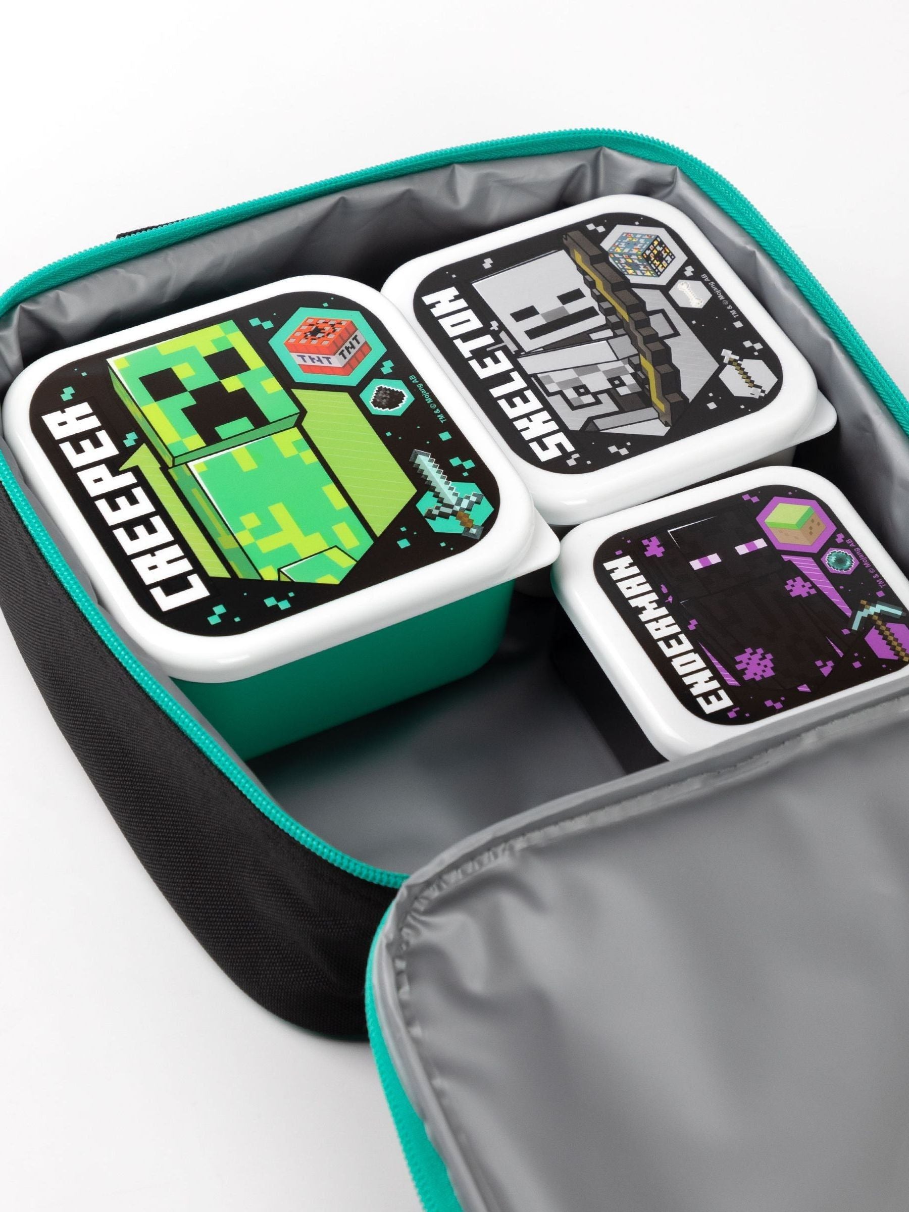 Green Minecraft Xbox lunch box set (British brand)