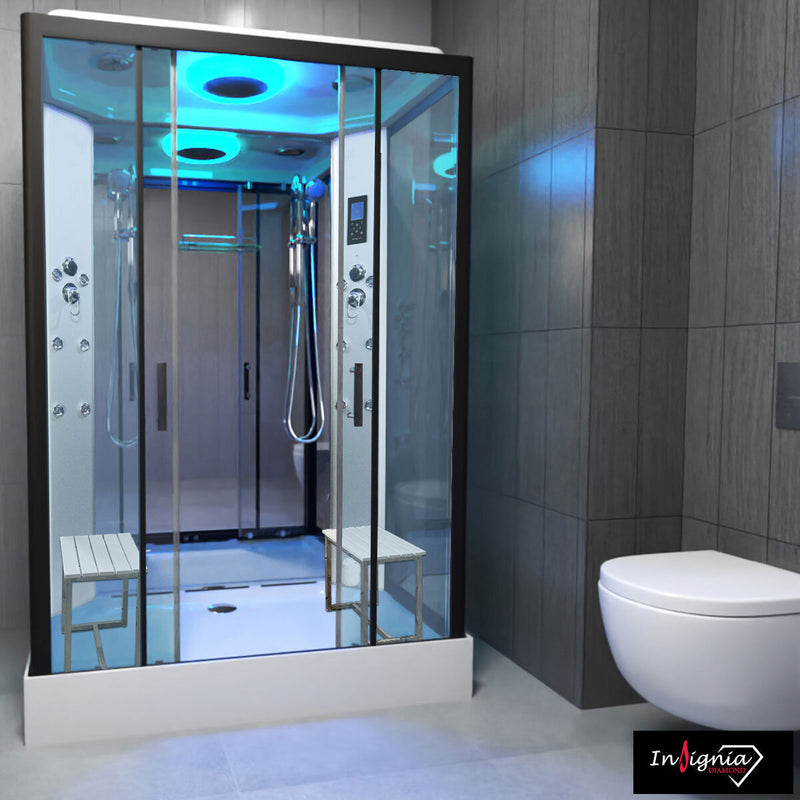 Insignia Diamond Steam Shower 1400x900mm in 2 colours, UK version
