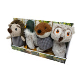 Bone & Barkers Plush Dog Toy 4 Pack Set - British product