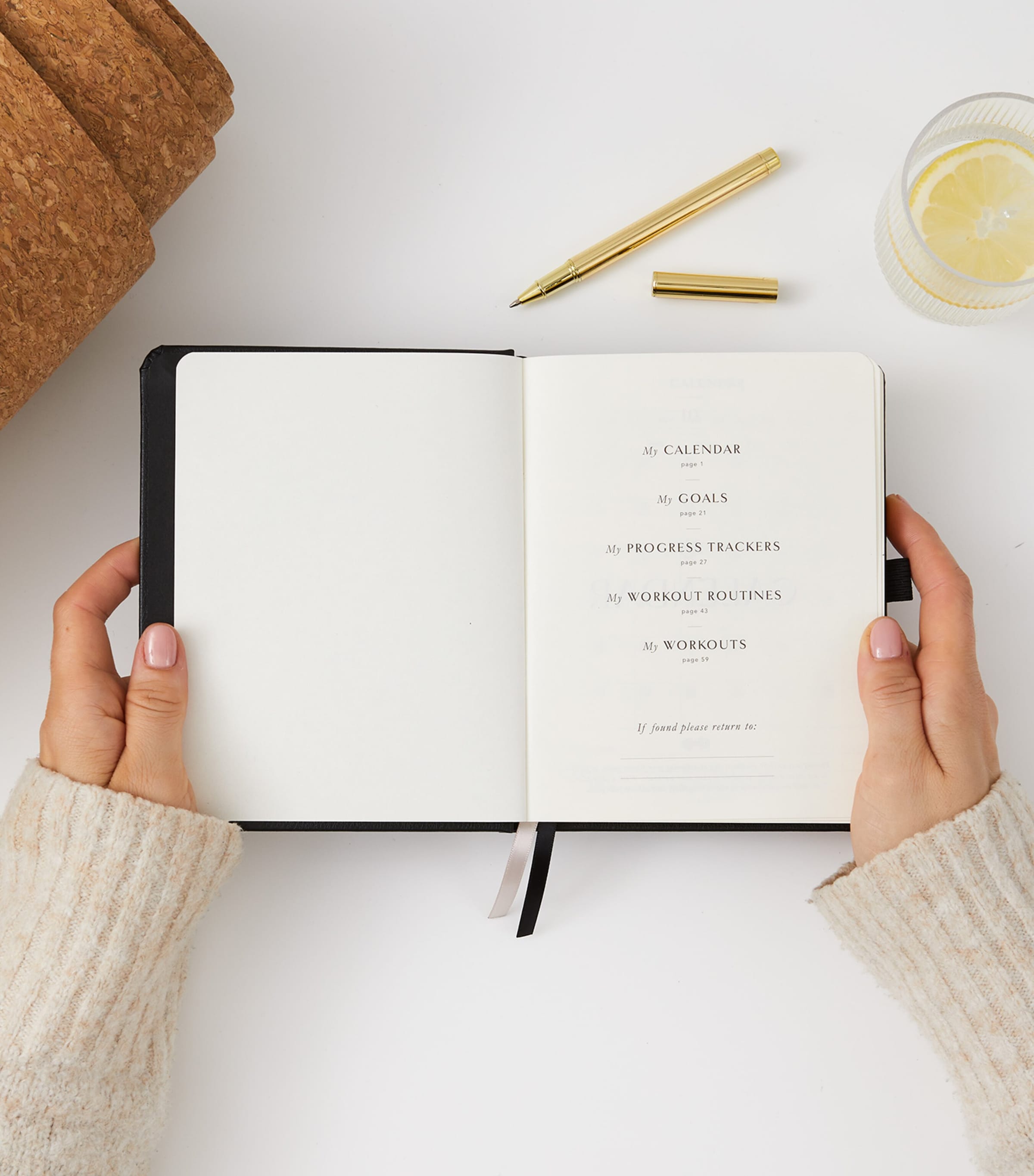 Blush and Gold My Daily Gym Planner - British product