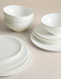 Fluted Hampton dinner set 12-piece, imported from the UK