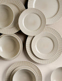 12 piece reactive striped dinner set, imported from the UK