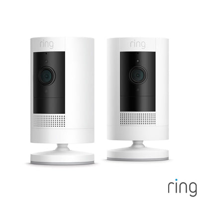 Ring Battery Stick Up Cam 2 Pack White Security Camera