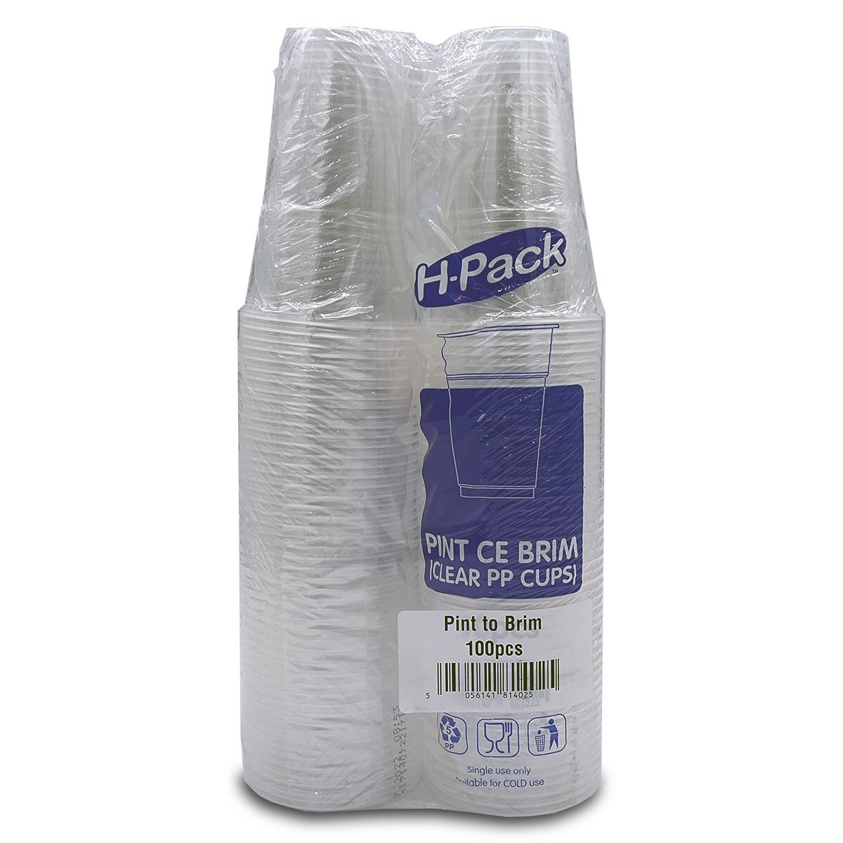 H-Pack pint tumblers 568ml 100 pack, UK version