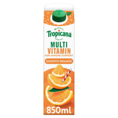 Tropicana multivitamin smooth orange fruit juice 850ml (British brand)