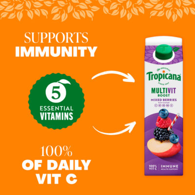 Tropicana multivitamin mixed berries fruit juice 850ml (British brand)