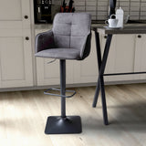 Shankar light grey fabric bar stool 2 pack, imported from the UK