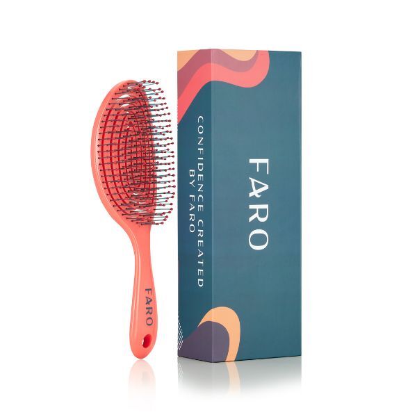 FARO Glide ventilated hair brush for all hair types - British product