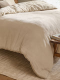 Yard Natural Lark Muslin 100% Cotton Duvet Cover and Pillowcase Set