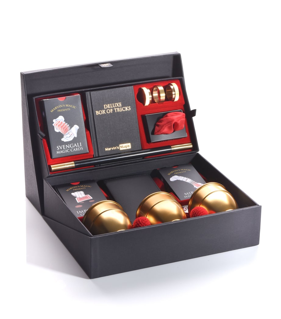 Deluxe Magic Trick Box with Cards, Coins, and Wand – Suitable from 6 Years