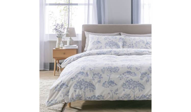 Argos Home Cow Parsley Blue & White Duvet Cover Set King Size - British product