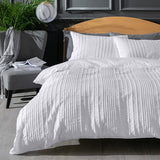 Argos Home Crinkle White duvet cover set King size - British product