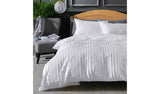 Argos Home Crinkle White Bedding Set - Superking