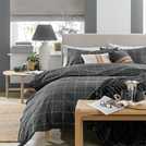 Argos Home Grid Check Grey single bedding set - British product