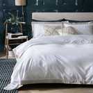 Habitat Cotton 180TC Oxford Edge White Bedding Set-Superking
