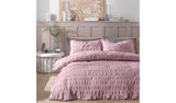 Habitat Seersucker Wide Stripe Lilac duvet set Superking, UK version