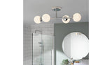 Habitat chrome bathroom ceiling light with four glass globes - British product