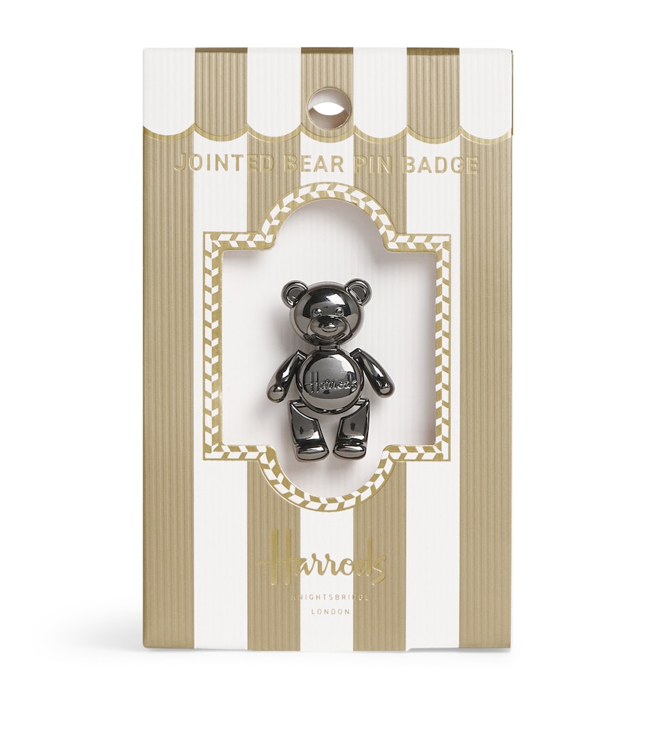 Harrods Jointed Bear Pin Badge, UK version