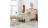 Birlea Oak Rattan Bed Frame Double - British product
